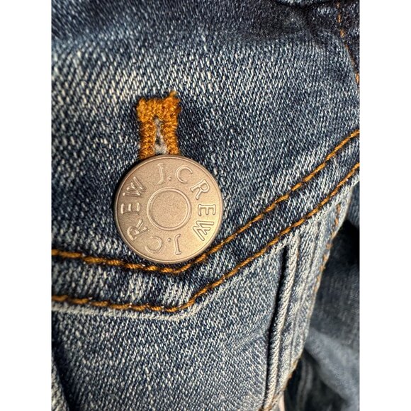 J. Crew Womens XS Denim Jacket Button-Front Stretch Fit Medium Wash Casual Light - Picture 9 of 16